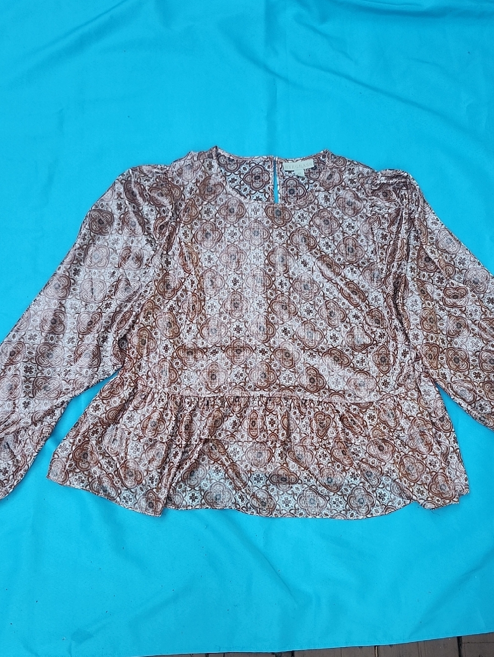 Ryegrass Women's Blouse Boho, So Nice! Ruffle Bottom